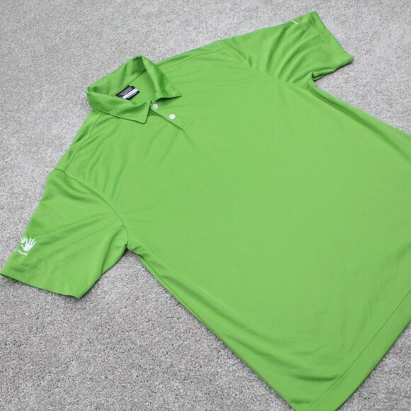 Nike Golf Polo Shirt Men Medium Green Dri-Fit Texture Polyester S/S Pullover - Picture 5 of 13